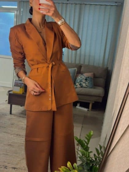 3 - Piece Power Set – Blazer, Vest & Wide - Leg Pants - afroda