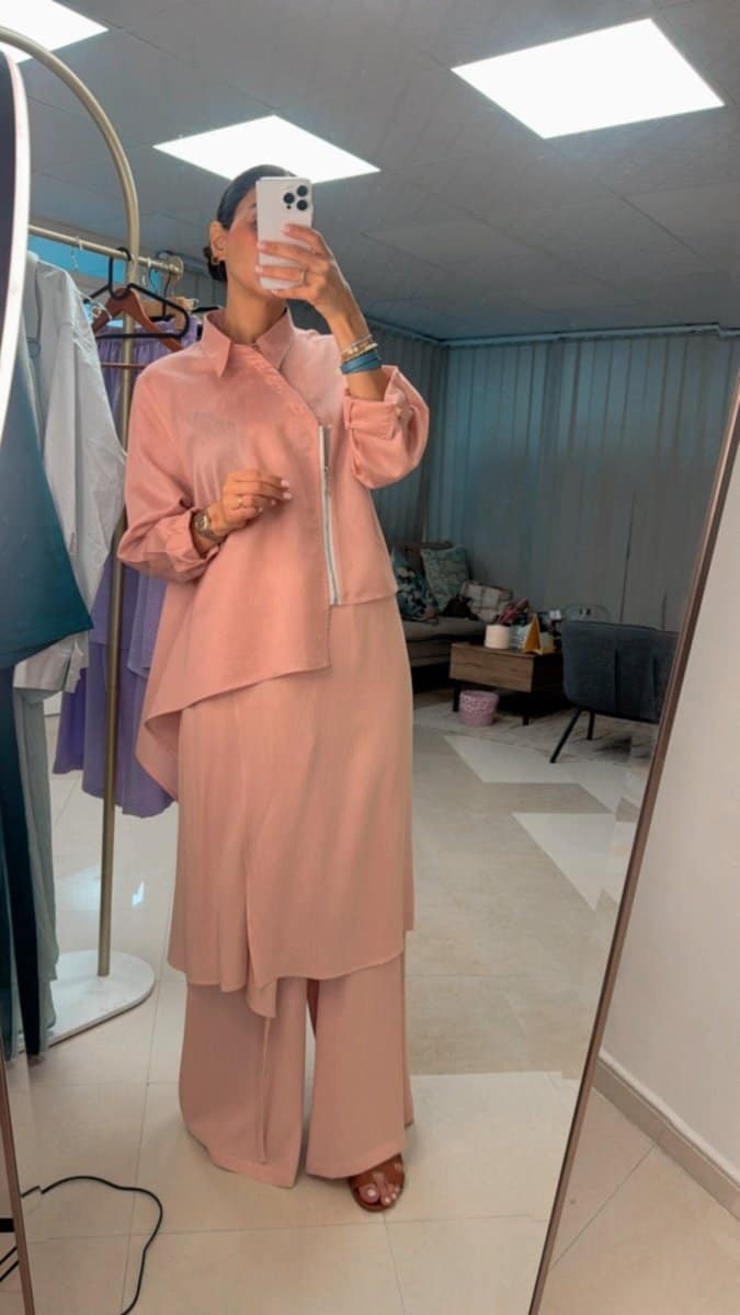 3-piece-textured-set-layered-tunic-wide-pants-cropped-jacket-1217098 3 - Piece Textured Set – Layered Tunic, Wide Pants & Cropped Jacket - afroda