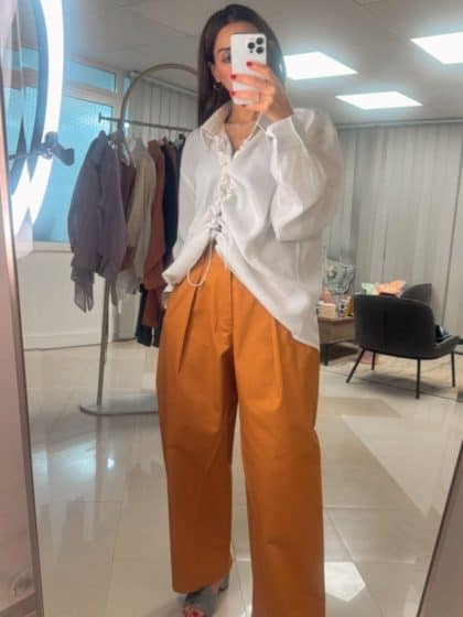 Adjustable Drawstring Statement Shirt - afroda