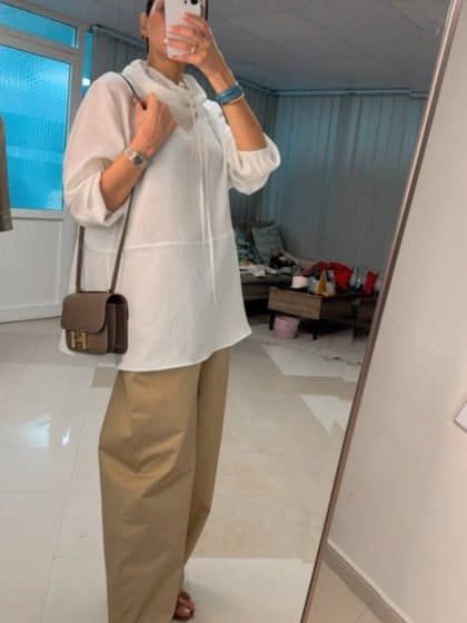 Casual Hooded Blouse & Wide - Leg Pants Set - afroda