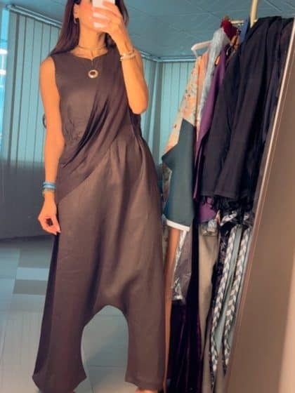 Draped Sleeveless Jumpsuit - afroda