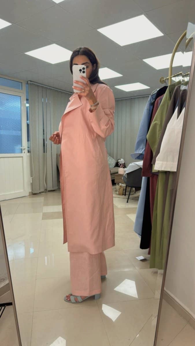 Linen Summer Trench Coat - afroda