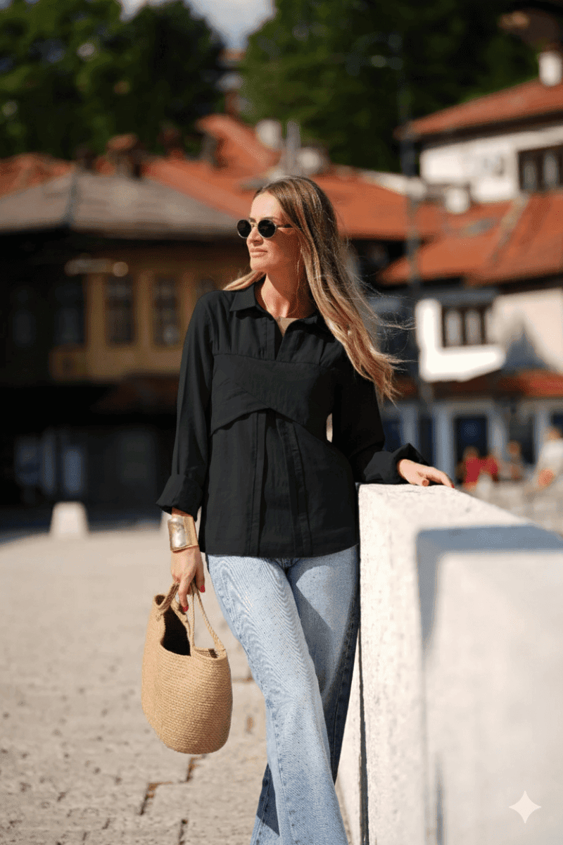 Minimalist Linen Shirt - afroda