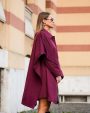 Plum Elegance Cape Coat - afroda