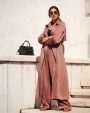 Rosewood Satin Trench Set - afroda