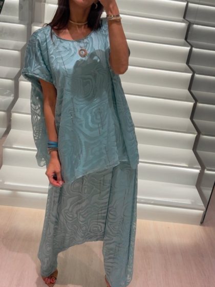 Silk Touch Draped Kaftan - afroda