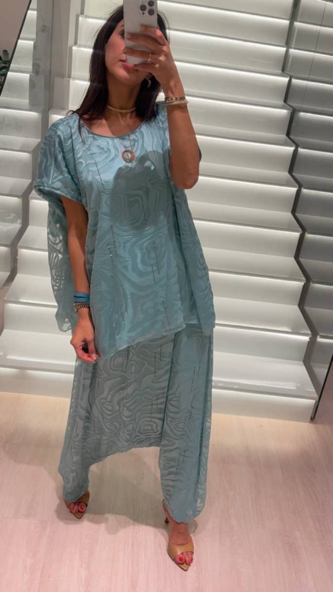 Silk Touch Draped Kaftan - afroda