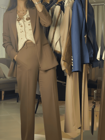Tailored Pantsuit Set - afroda