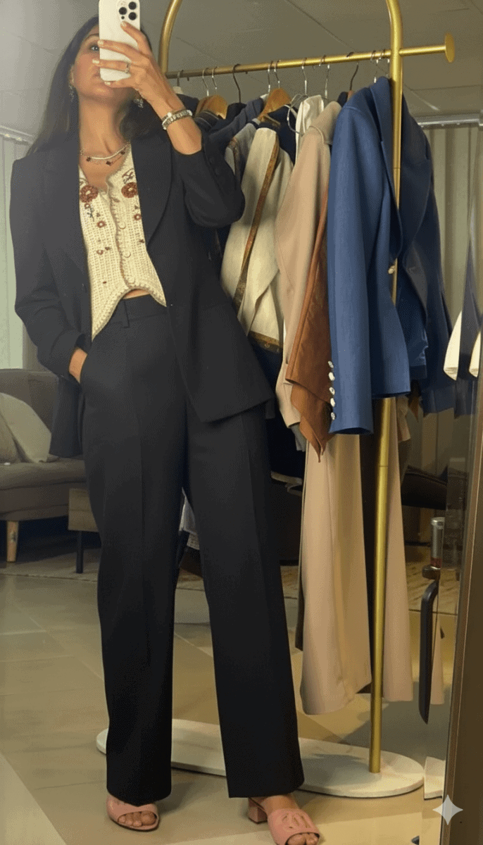 Tailored Pantsuit Set - afroda