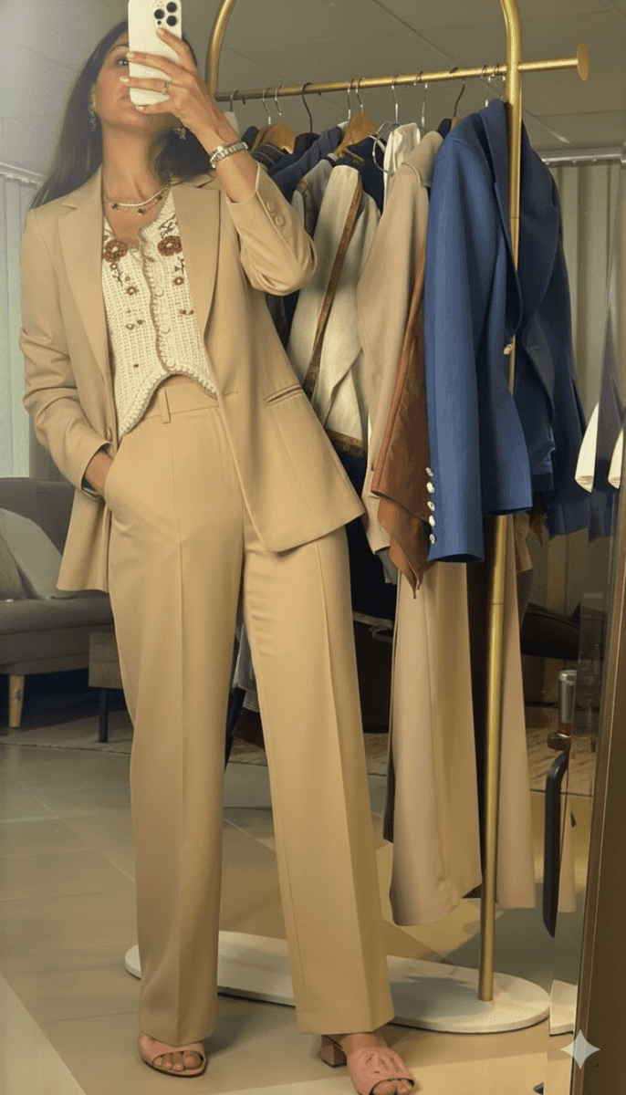 Tailored Pantsuit Set - afroda