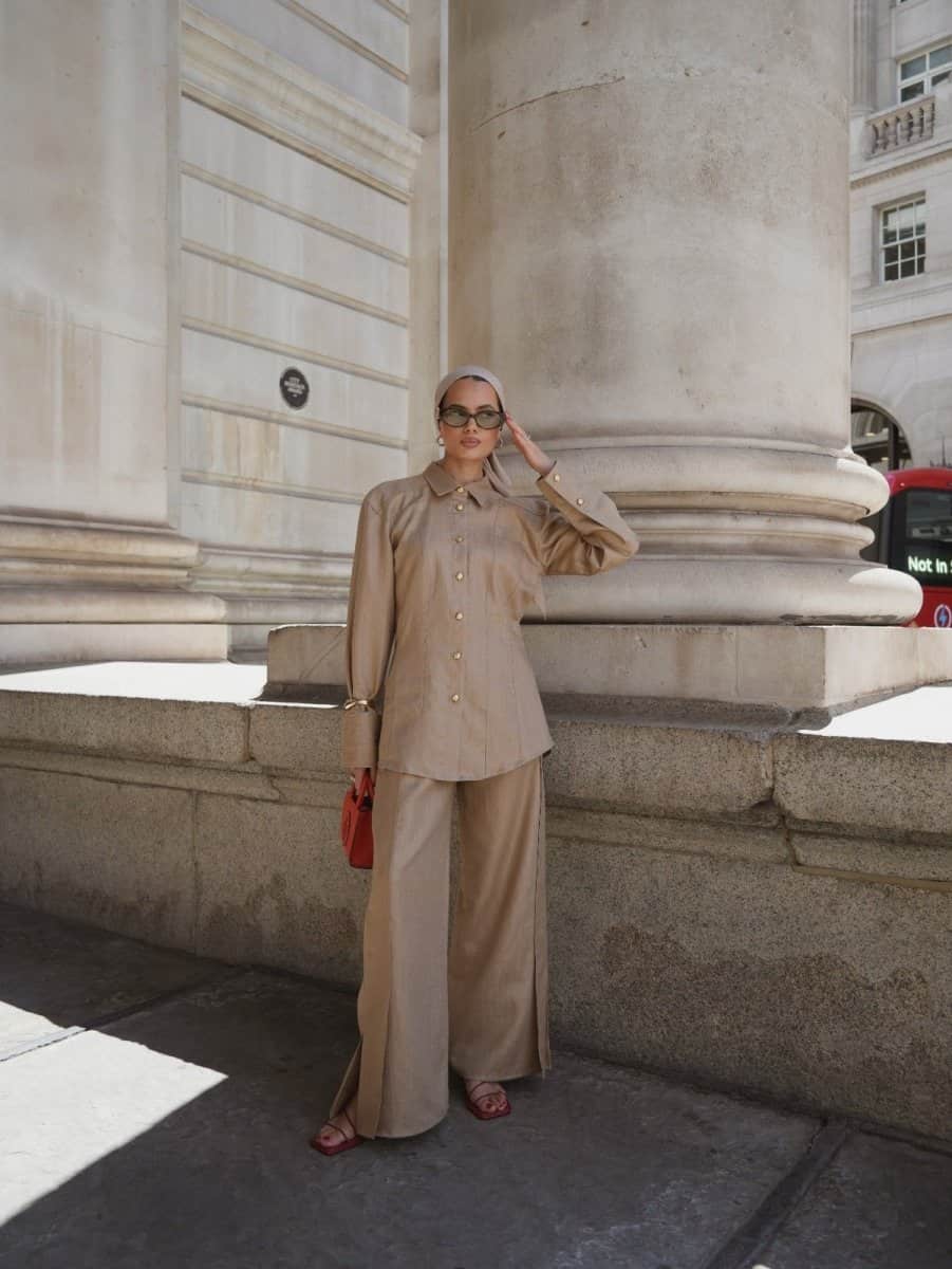 tailored-satin-set-sculpted-shirt-slit-pants-1687622 Tailored Satin Set – Sculpted Shirt & Slit Pants - afroda