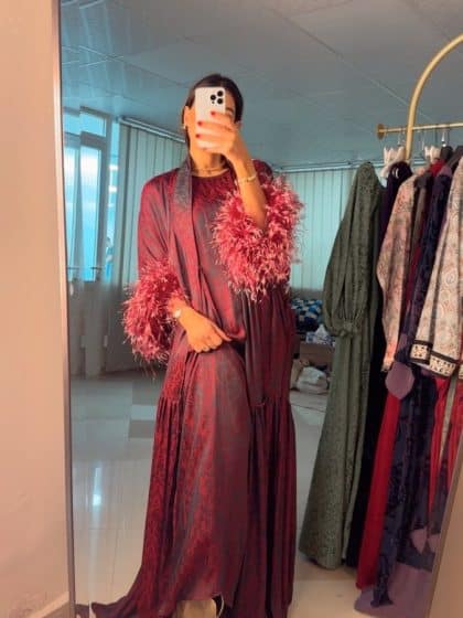 The Butterfly Feather - Trim Abaya - afroda