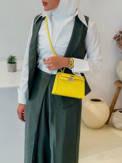 Vest jacket with wide pants 3 Pics - AFRODA